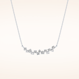 0.241 TCW Round Cut Moissanite Multi Stone Necklace