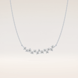 0.241 TCW Round Cut Moissanite Multi Stone Necklace
