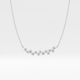 0.241 TCW Round Lab Grown Diamond Multi Stone Necklace