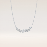 0.241 TCW Round Cut Moissanite Multi Stone Necklace