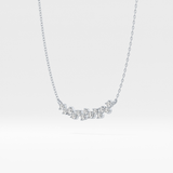 0.241 TCW Round Lab Grown Diamond Multi Stone Necklace