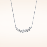 0.241 TCW Round Cut Moissanite Multi Stone Necklace