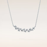 0.241 TCW Round Cut Moissanite Multi Stone Necklace