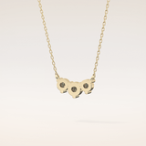 0.35 TCW Round Cut Moissanite Three Stone Necklace