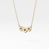 0.35 TCW Round Lab Grown Diamond Three Stone Necklace