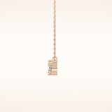 0.35 TCW Round Cut Moissanite Three Stone Necklace