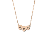 0.35 TCW Round Lab Grown Diamond Three Stone Necklace