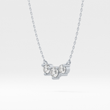 0.35 TCW Round Lab Grown Diamond Three Stone Necklace