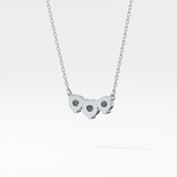0.35 TCW Round Lab Grown Diamond Three Stone Necklace