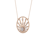 0.28 TCW Round Lab Grown Diamond Multi Stone Sunrise Necklace
