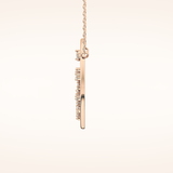 0.28 TCW Round Cut Moissanite Sunrise Necklace