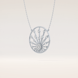 0.28 TCW Round Cut Moissanite Sunrise Necklace