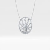 0.28 TCW Round Lab Grown Diamond Multi Stone Sunrise Necklace