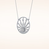 0.28 TCW Round Cut Moissanite Sunrise Necklace