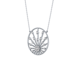 0.28 TCW Round Lab Grown Diamond Multi Stone Sunrise Necklace