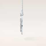 0.28 TCW Round Cut Moissanite Sunrise Necklace