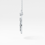 0.28 TCW Round Lab Grown Diamond Multi Stone Sunrise Necklace