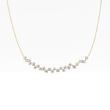 0.65 TCW Round Lab Grown Diamond Multi Stone Necklace