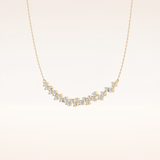 0.65 TCW Round Cut Moissanite Multi Stone Necklace