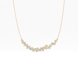 0.65 TCW Round Lab Grown Diamond Multi Stone Necklace