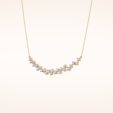 0.65 TCW Round Cut Moissanite Multi Stone Necklace