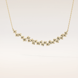 0.65 TCW Round Cut Moissanite Multi Stone Necklace