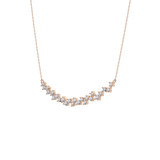 0.65 TCW Round Lab Grown Diamond Multi Stone Necklace