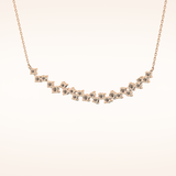 0.65 TCW Round Cut Moissanite Multi Stone Necklace