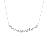 0.65 TCW Round Lab Grown Diamond Multi Stone Necklace