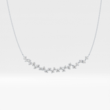 0.65 TCW Round Lab Grown Diamond Multi Stone Necklace