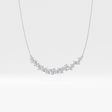 0.65 TCW Round Lab Grown Diamond Multi Stone Necklace