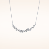 0.65 TCW Round Cut Moissanite Multi Stone Necklace