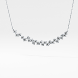 0.65 TCW Round Lab Grown Diamond Multi Stone Necklace