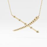 0.34 TCW Round Lab Grown Diamond X Necklace