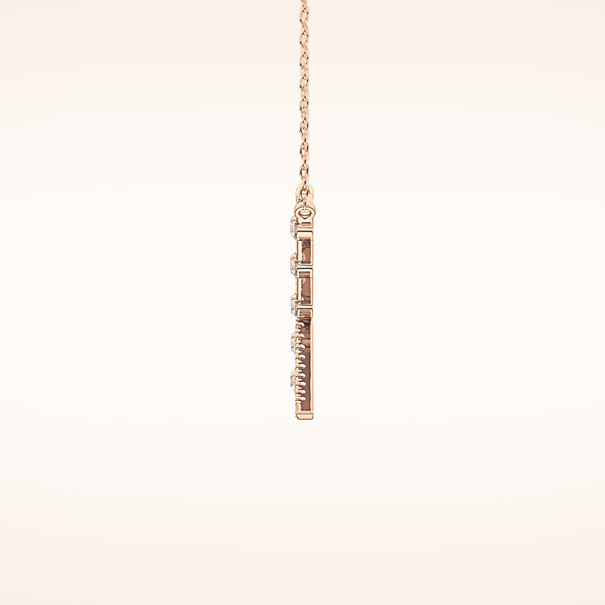 0.34 TCW Round Cut Moissanite X Necklace