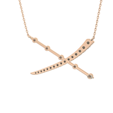 0.34 TCW Round Lab Grown Diamond X Necklace