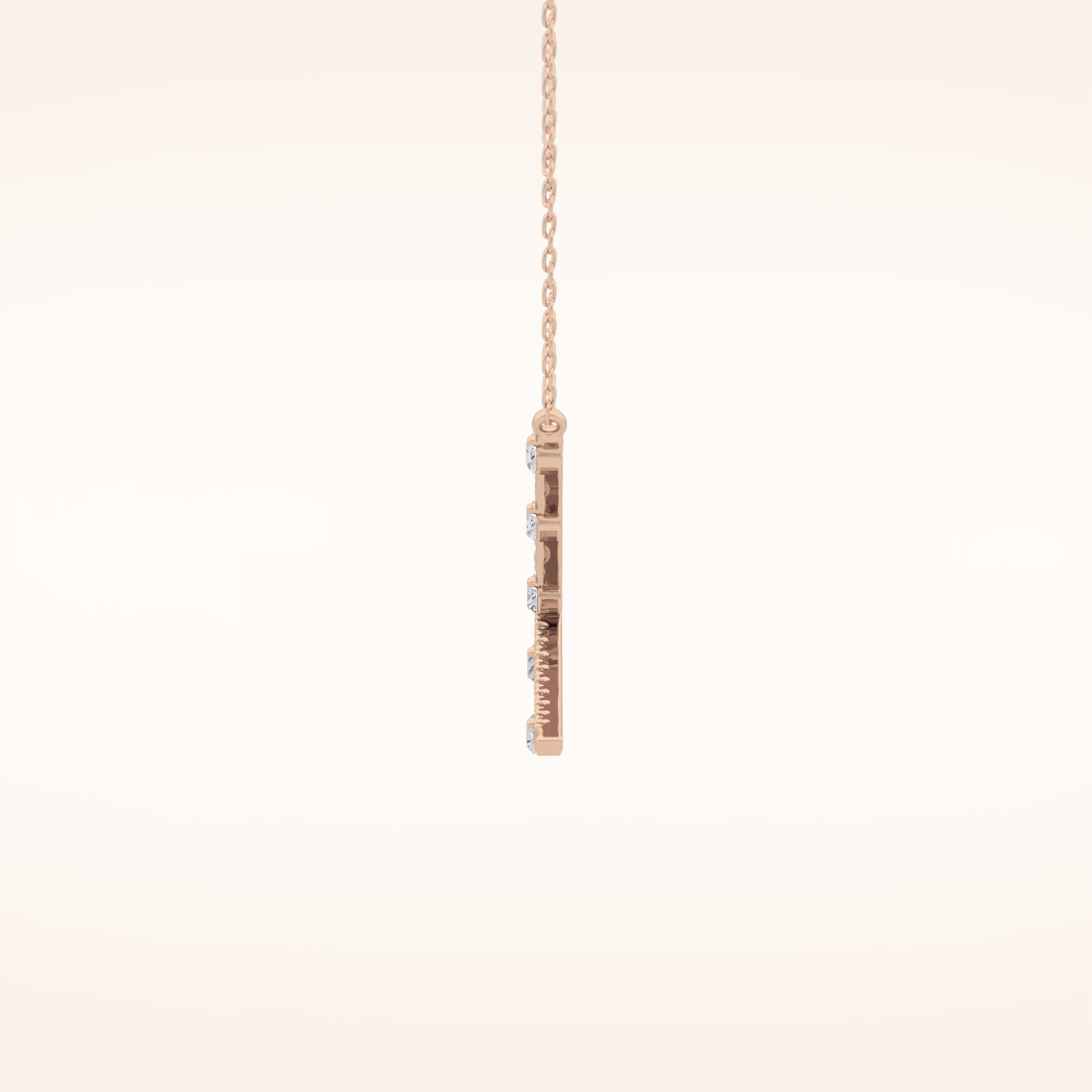 0.34 TCW Round Cut Moissanite X Necklace