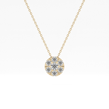 0.57 TCW Round Lab Grown Diamond Multi Stone Round Pendant Necklace