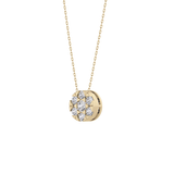 0.57 TCW Round Lab Grown Diamond Multi Stone Round Pendant Necklace