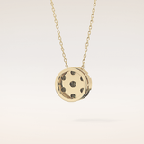 0.57 TCW Round Cut Moissanite Multi Stone Circle Pendant Necklace