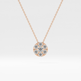 0.57 TCW Round Lab Grown Diamond Multi Stone Round Pendant Necklace