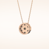0.57 TCW Round Cut Moissanite Multi Stone Circle Pendant Necklace