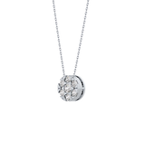 0.57 TCW Round Lab Grown Diamond Multi Stone Round Pendant Necklace