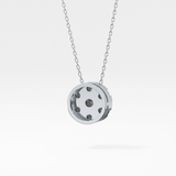 0.57 TCW Round Lab Grown Diamond Multi Stone Round Pendant Necklace