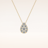 0.67 TCW Round Cut Moissanite Multi Stone Pear Pendant Necklace