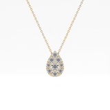 0.67 TCW Round Lab Grown Diamond Multi Stone Pear Pendant Necklace