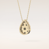 0.67 TCW Round Cut Moissanite Multi Stone Pear Pendant Necklace