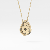 0.67 TCW Round Lab Grown Diamond Multi Stone Pear Pendant Necklace