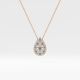 0.67 TCW Round Lab Grown Diamond Multi Stone Pear Pendant Necklace