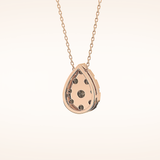 0.67 TCW Round Cut Moissanite Multi Stone Pear Pendant Necklace